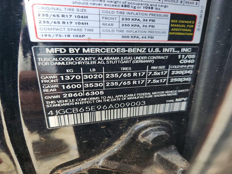 Aukcja sprzedaży 2006 Mercedes-benz R, vin: 4JGCB65E96A009003, numer aukcji: 64029106