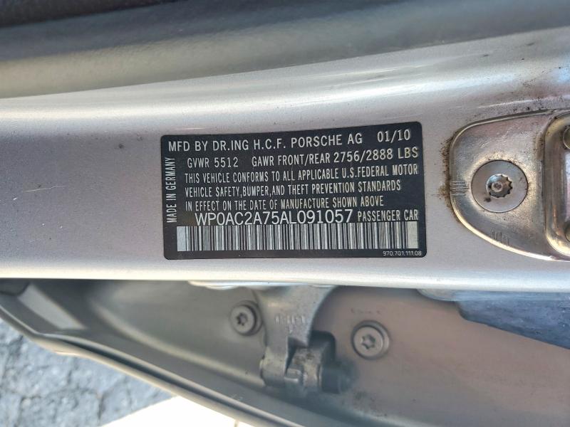 Продаж на аукціоні авто 2010 Porsche Panamera, vin: WP0AC2A75AL091057, номер лоту: 63175746