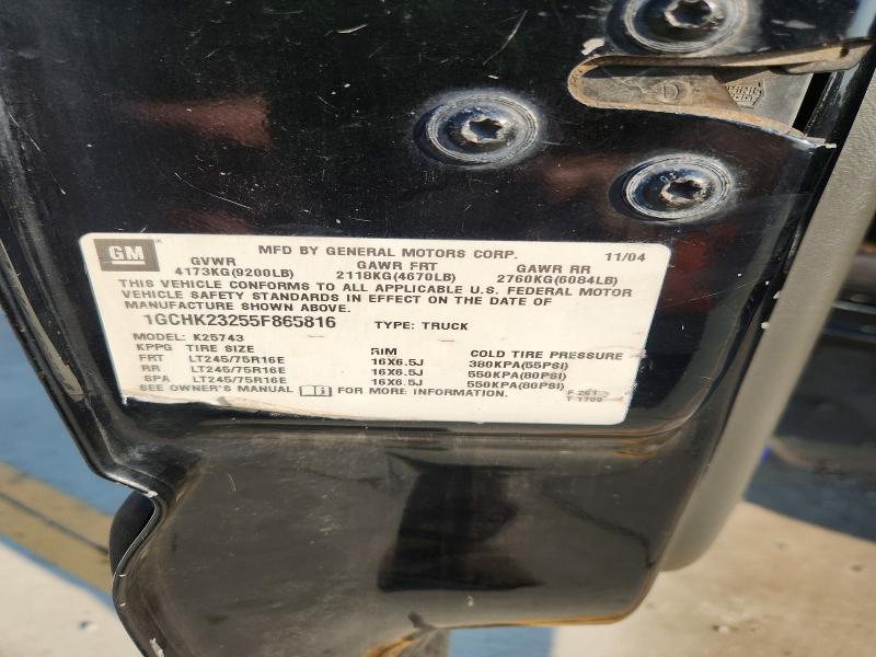 2005 Chevrolet Silverado მანქანა იყიდება აუქციონზე, vin: 1GCHK23255F865816, აუქციონის ნომერი: 63889606