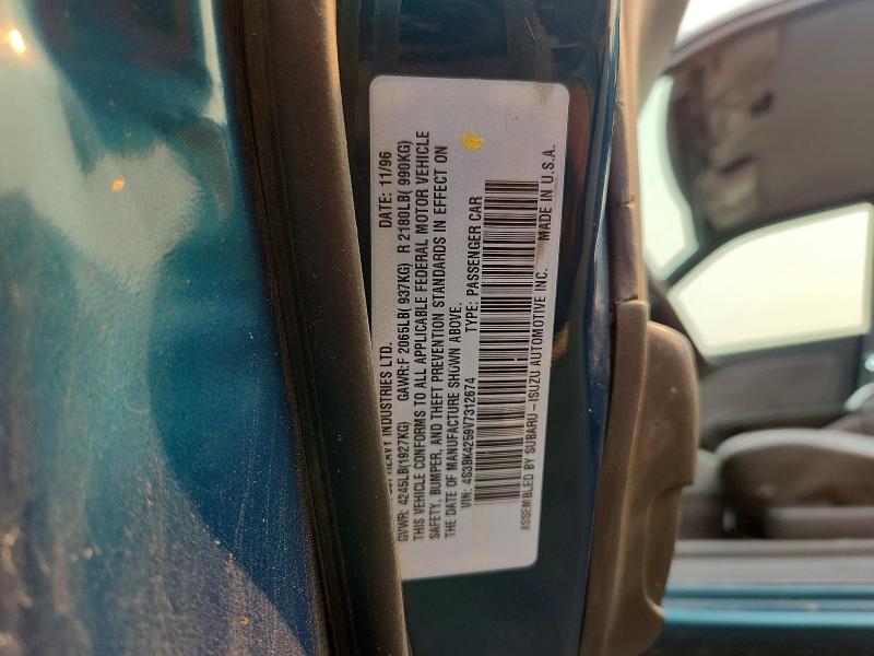 63745686 :رقم المزاد ، 4S3BK4259V7312674 vin ، 1997 Subaru Legacy مزاد بيع