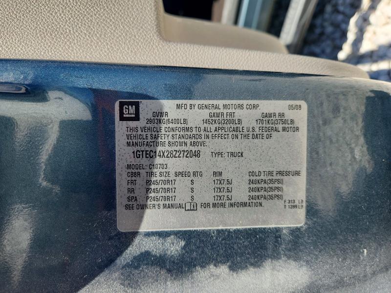 Aukcja sprzedaży 2008 Gmc Sierra, vin: 1GTEC14X28Z272048, numer aukcji: 64914086