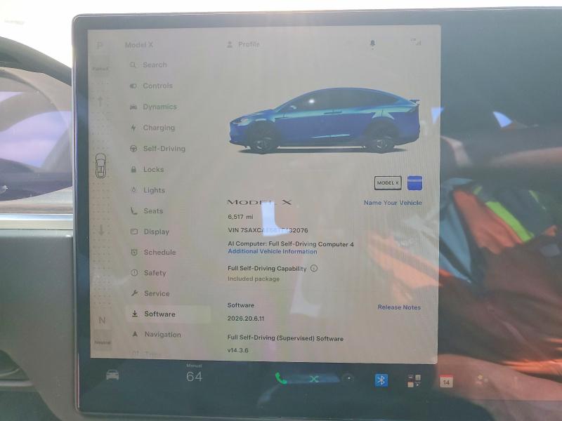 Aukcja sprzedaży 2026 Tesla Model X, vin: 7SAXCAE56TF482076, numer aukcji: 65301686