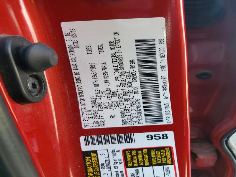 Продаж на аукціоні авто 2016 Toyota Tacoma, vin: 3TMCZ5AN6GM023798, номер лоту: 65876236