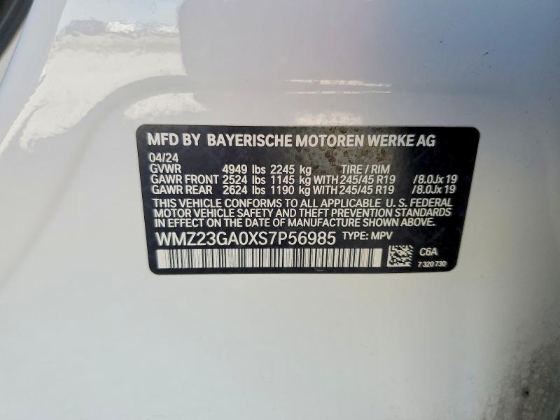65542256 :رقم المزاد ، WMZ23GA0XS7P56985 vin ، 2025 Mini Countryman مزاد بيع