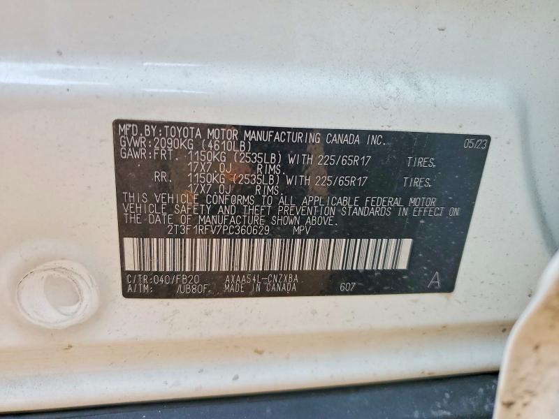 64361136 :رقم المزاد ، 2T3F1RFV7PC360629 vin ، 2023 Toyota Rav4 مزاد بيع