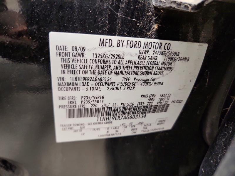 Продаж на аукціоні авто 2010 Lincoln Mks, vin: 1LNHL9ER7AG603134, номер лоту: 66771646