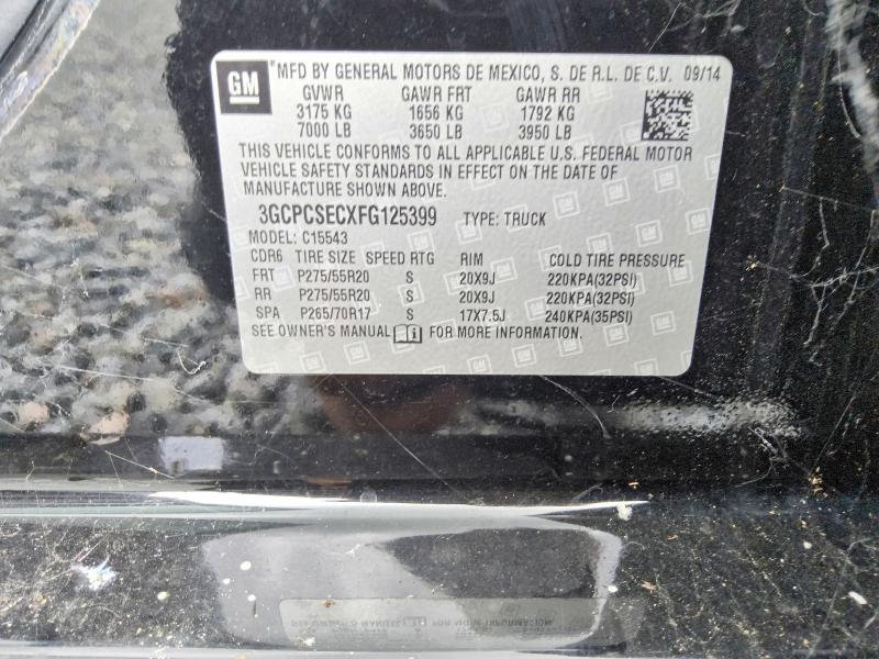 Продажа на аукционе авто 2015 Chevrolet Silverado, vin: 3GCPCSECXFG125399, номер лота: 62691806