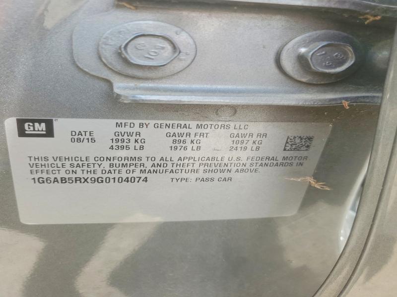 64230846 :رقم المزاد ، 1G6AB5RX9G0104074 vin ، 2016 Cadillac Ats مزاد بيع