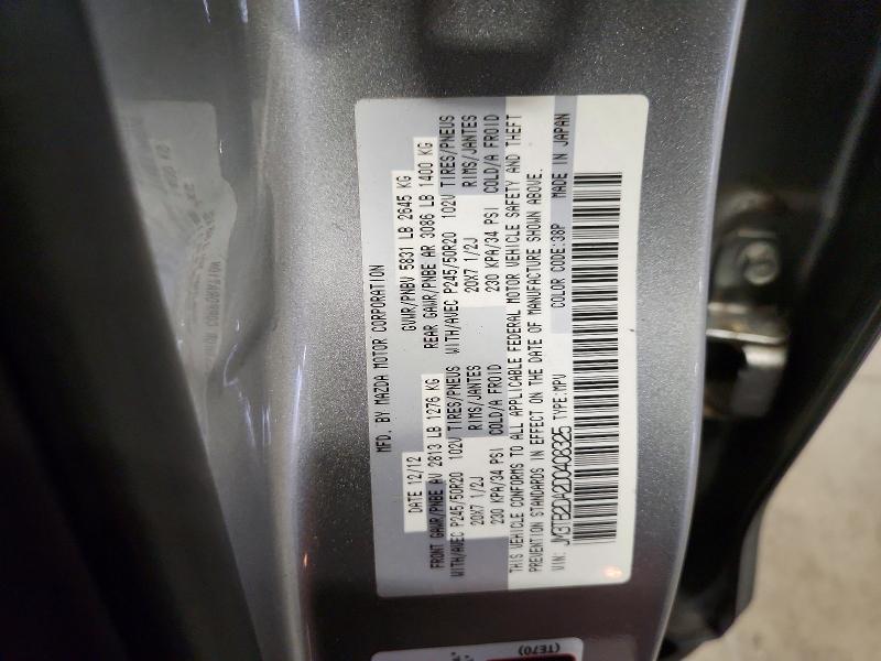 65283706 :رقم المزاد ، JM3TB2DA2D0408325 vin ، 2013 Mazda Cx-9 مزاد بيع
