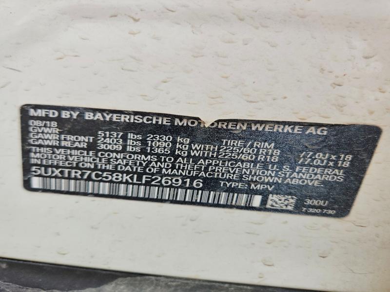 Aukcja sprzedaży 2019 Bmw X3, vin: 5UXTR7C58KLF26916, numer aukcji: 65491186