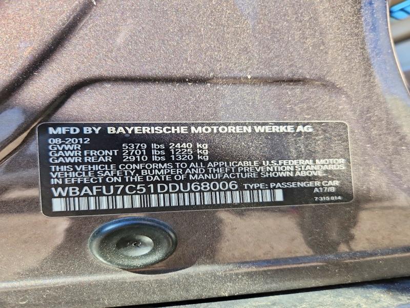 Aukcja sprzedaży 2013 Bmw 535, vin: WBAFU7C51DDU68006, numer aukcji: 66020856