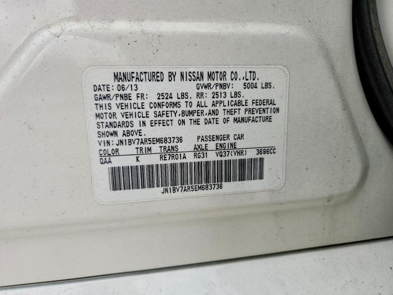 Продажа на аукционе авто 2014 Infiniti Q50, vin: JN1BV7AR5EM683736, номер лота: 65461636