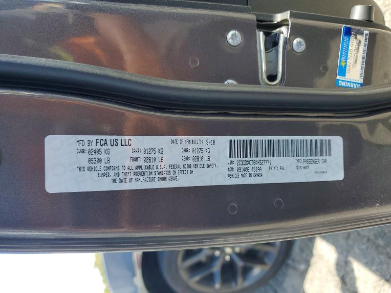 2019 Dodge Charger მანქანა იყიდება აუქციონზე, vin: 2C3CDXCT6KH527771, აუქციონის ნომერი: 65694366