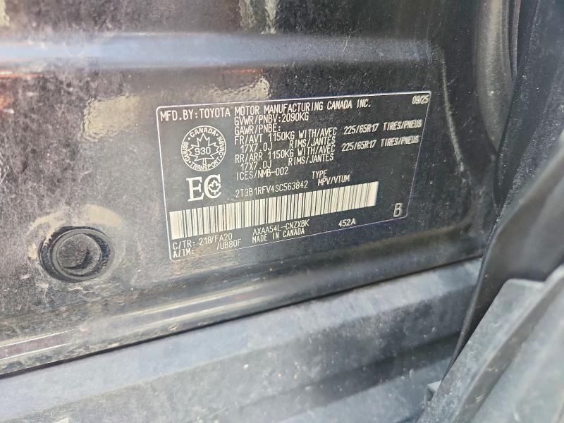 65342996 :رقم المزاد ، 2T3B1RFV4SC563842 vin ، 2025 Toyota Rav4 مزاد بيع