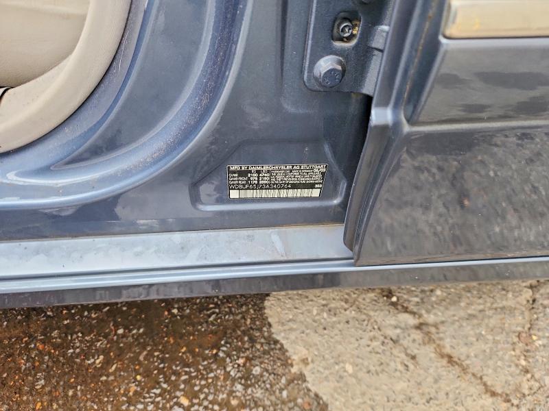 2003 Mercedes-benz E მანქანა იყიდება აუქციონზე, vin: WDBUF65J73A340764, აუქციონის ნომერი: 65997936