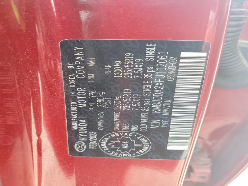 65618196 :رقم المزاد ، KM8JDDA2XPU112061 vin ، 2023 Hyundai Tucson مزاد بيع