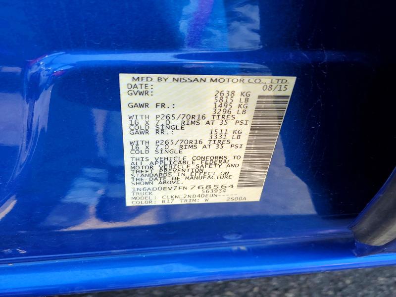 Продаж на аукціоні авто 2015 Nissan Frontier, vin: 1N6AD0EV7FN768564, номер лоту: 64275866