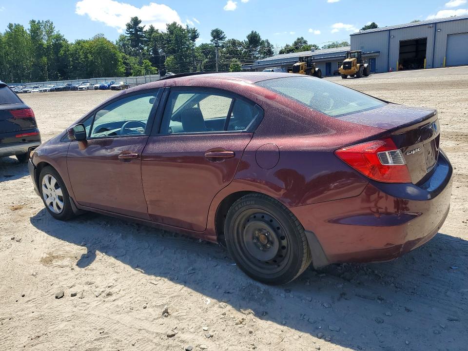 65758856 :رقم المزاد ، 2HGFB2F8XCH600927 vin ، 2012 Honda Civic مزاد بيع