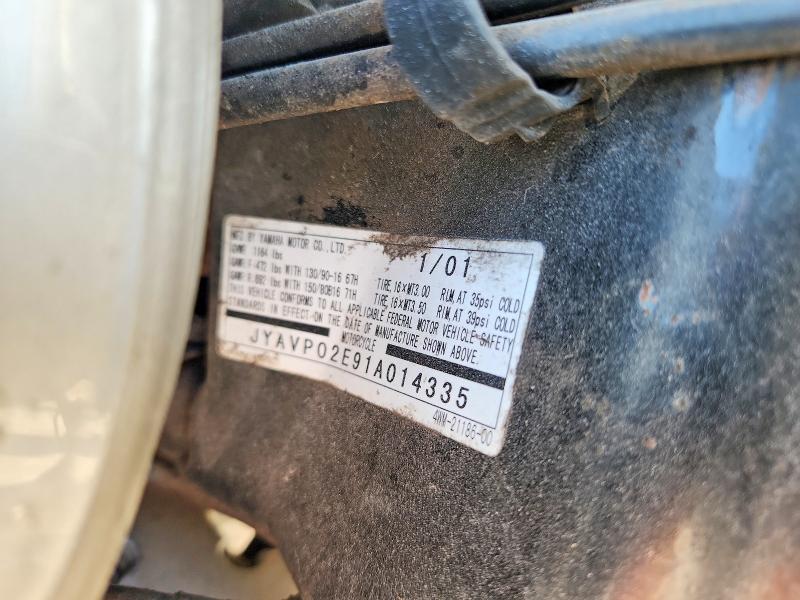 Продажа на аукционе авто 2001 Yamaha Xv1600, vin: JYAVP02E91A014335, номер лота: 65374766