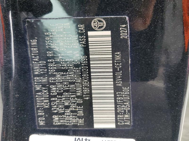 Aukcja sprzedaży 2011 Toyota Camry, vin: 4T1BF3EK0BU201696, numer aukcji: 66426466