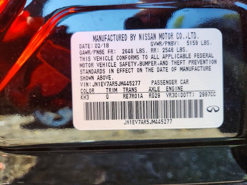 Aukcja sprzedaży 2018 Infiniti Q50, vin: JN1EV7AR5JM445277, numer aukcji: 66069686