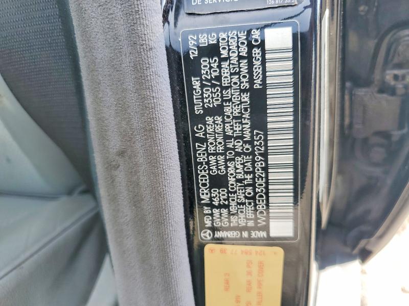64397146 :رقم المزاد ، WDBED30E2PB912357 vin ، 1993 Mercedes-benz 300 مزاد بيع