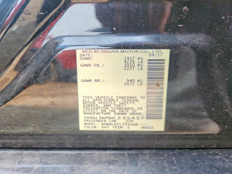 Aukcja sprzedaży 2017 Nissan Altima, vin: 1N4AL3AP0HC235457, numer aukcji: 64591716