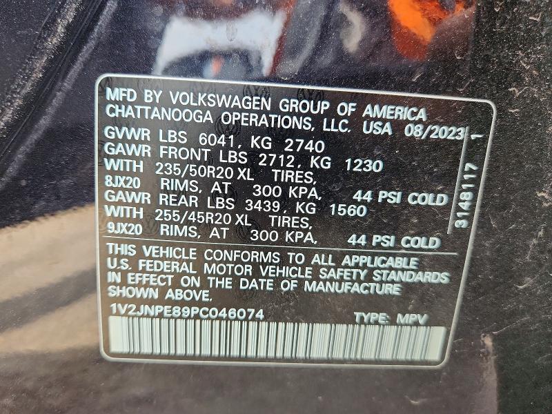 2023 Volkswagen Id.4 მანქანა იყიდება აუქციონზე, vin: 1V2JNPE89PC046074, აუქციონის ნომერი: 65357586