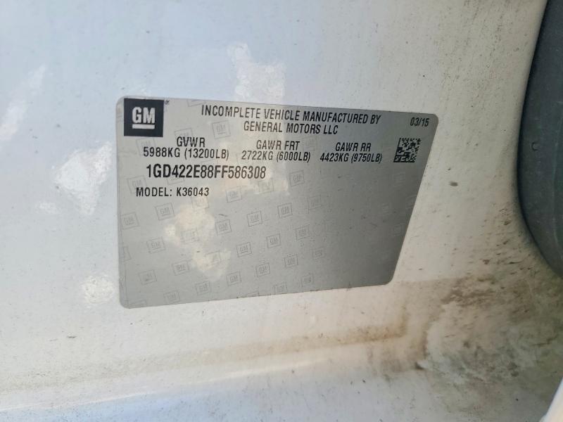 61978746 :رقم المزاد ، 1GD422E88FF586308 vin ، 2015 Gmc Sierra مزاد بيع