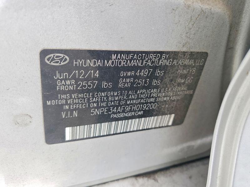 63035806 :رقم المزاد ، 5NPE34AF9FH019200 vin ، 2015 Hyundai Sonata مزاد بيع