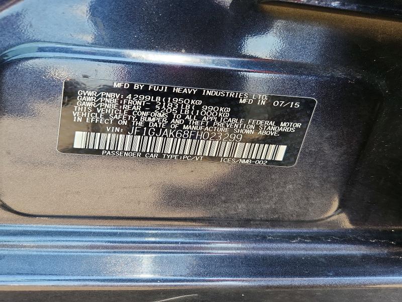 Aukcja sprzedaży 2015 Subaru Impreza, vin: JF1GJAK68FH023299, numer aukcji: 63747316