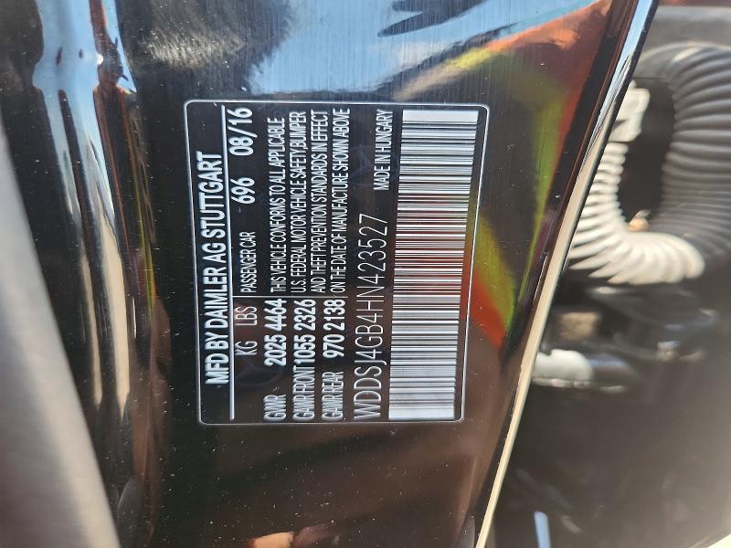 64019206 :رقم المزاد ، WDDSJ4GB4HN423527 vin ، 2017 Mercedes-benz Cla مزاد بيع