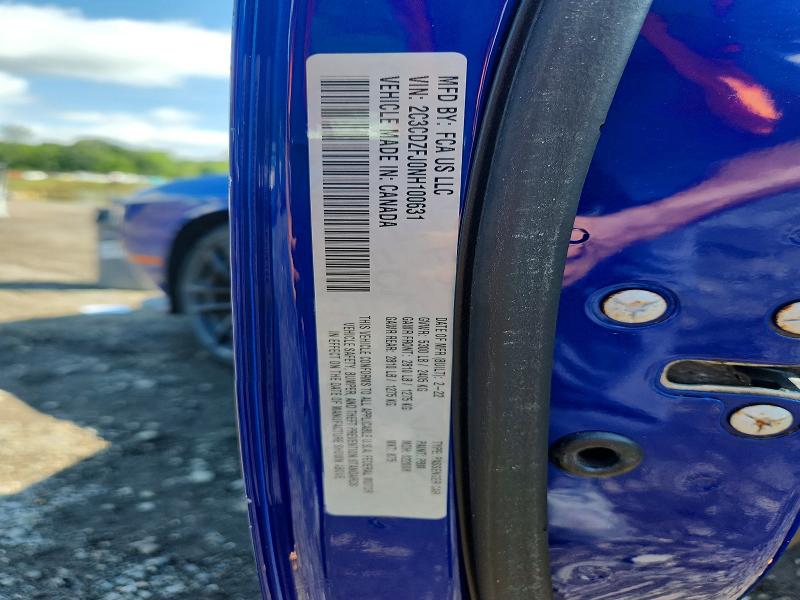 Продаж на аукціоні авто 2022 Dodge Challenger, vin: 2C3CDZFJ0NH100631, номер лоту: 65345146