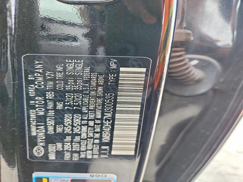 64411656 :رقم المزاد ، KM8R4DHE7MU300535 vin ، 2021 Hyundai Palisade مزاد بيع