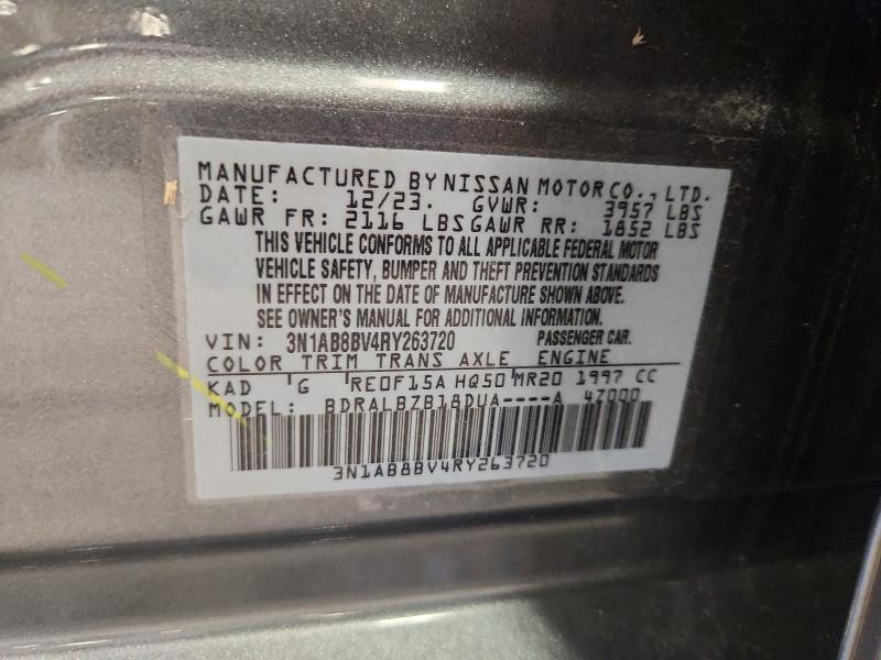 Aukcja sprzedaży 2024 Nissan Sentra, vin: 3N1AB8BV4RY263720, numer aukcji: 64108316