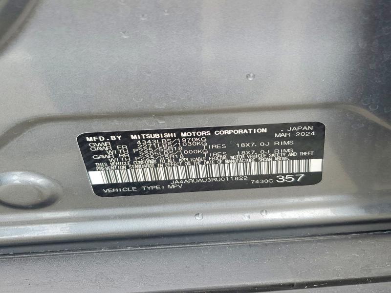 Aukcja sprzedaży 2024 Mitsubishi Outlander Sport, vin: JA4ARUAU3RU011822, numer aukcji: 66699256
