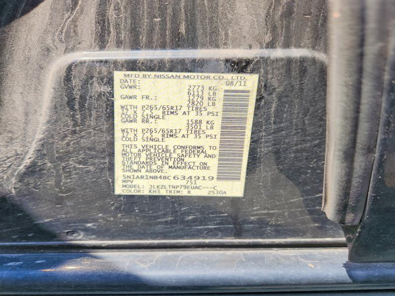 Продажа на аукционе авто 2011 Nissan Pathfinder, vin: 5N1AR1NB4BC634919, номер лота: 63540906