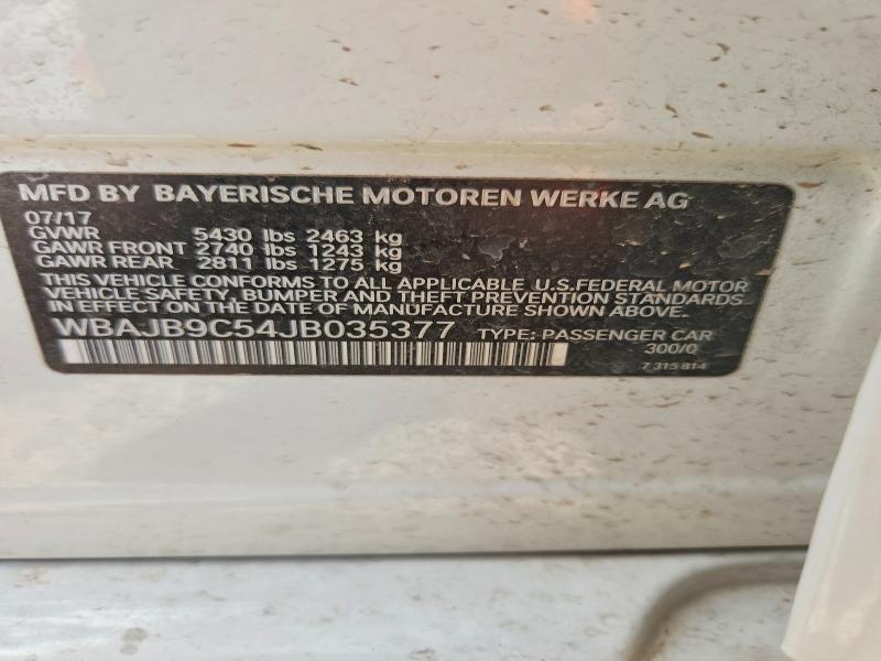 64343436 :رقم المزاد ، WBAJB9C54JB035377 vin ، 2018 Bmw M550xi مزاد بيع