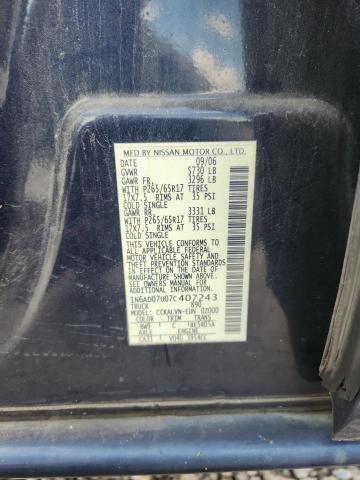 2007 Nissan Frontier მანქანა იყიდება აუქციონზე, vin: 1N6AD07U07C407243, აუქციონის ნომერი: 64794586