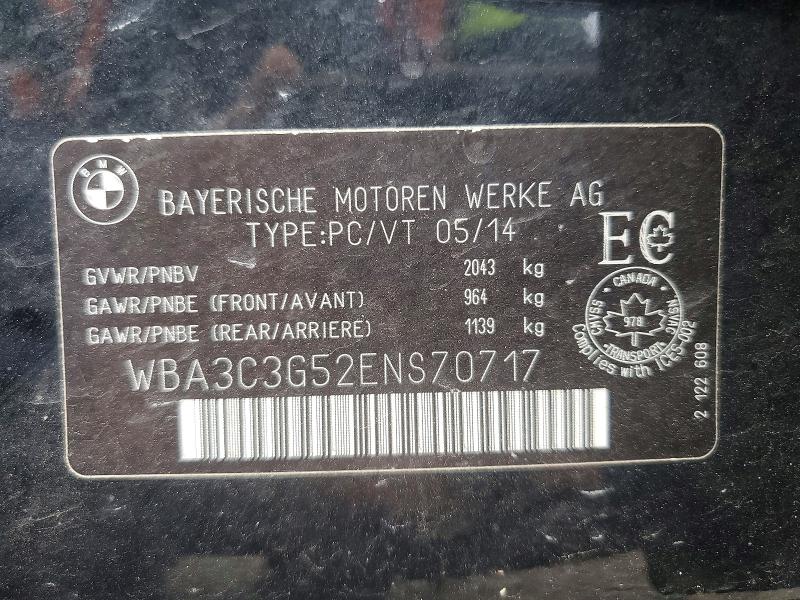 63410126 :رقم المزاد ، WBA3C3G52ENS70717 vin ، 2014 Bmw 320 مزاد بيع