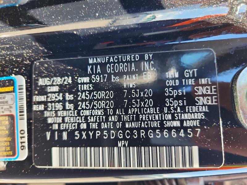 Aukcja sprzedaży 2024 Kia Telluride, vin: 5XYP5DGC3RG566457, numer aukcji: 63383236