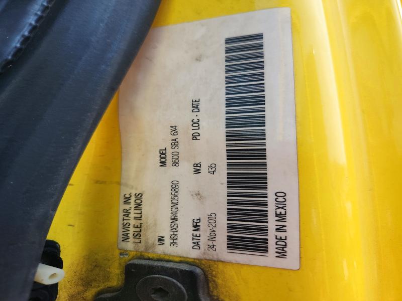 66196666 :رقم المزاد ، 3HSHXSNR4GN056890 vin ، 2016 International 8000 مزاد بيع