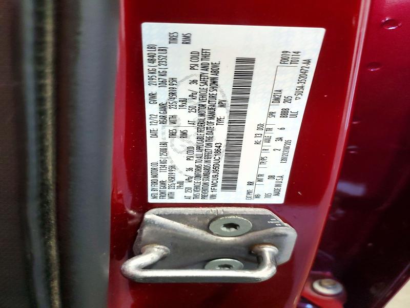 63740126 :رقم المزاد ، 1FMCU9J95DUC18643 vin ، 2013 Ford Escape مزاد بيع