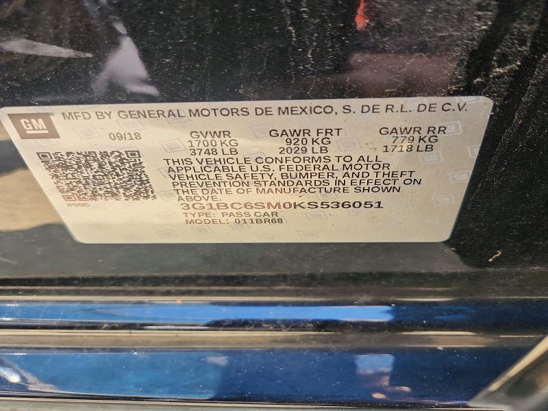 Продажа на аукционе авто 2019 Chevrolet Cruze, vin: 3G1BC6SM0KS536051, номер лота: 63766736