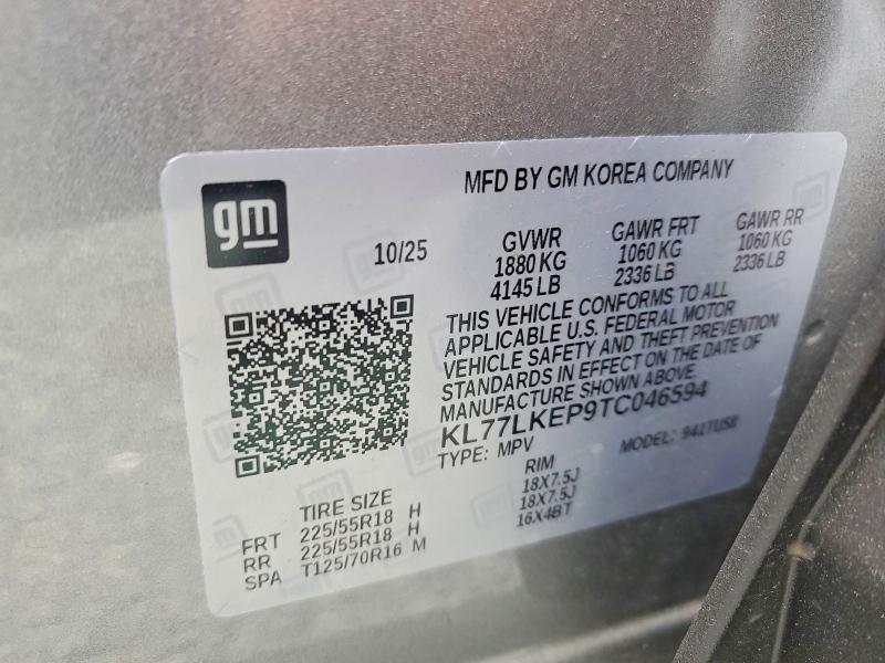 Продаж на аукціоні авто 2026 Chevrolet Trax, vin: KL77LKEP9TC046594, номер лоту: 64728276