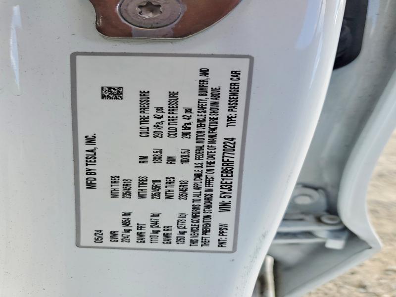 Продаж на аукціоні авто 2024 Tesla Model 3, vin: 5YJ3E1EB5RF770224, номер лоту: 66751726