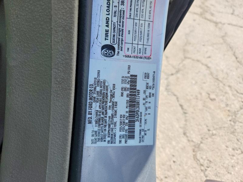 Продажа на аукционе авто 2011 Ford Fusion, vin: 3FADP0L3XBR117449, номер лота: 65433476
