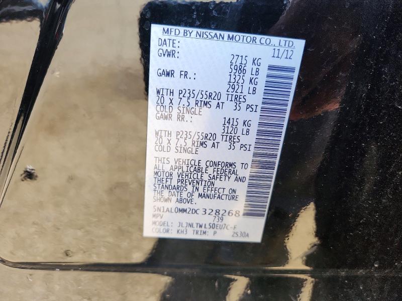 Auction sale of the 2013 Infiniti Jx35, vin: 5N1AL0MM2DC328268, lot number: 65706236