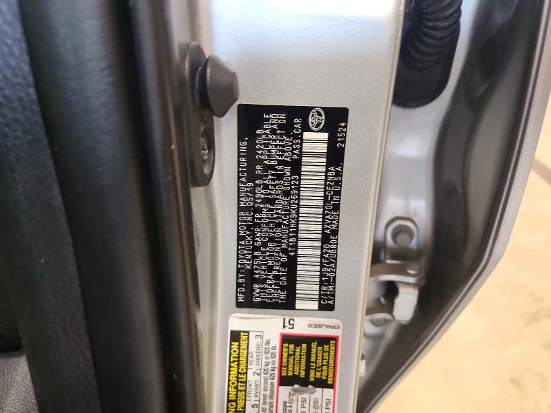 Aukcja sprzedaży 2019 Toyota Camry, vin: 4T1B11HK9KU269123, numer aukcji: 65457246