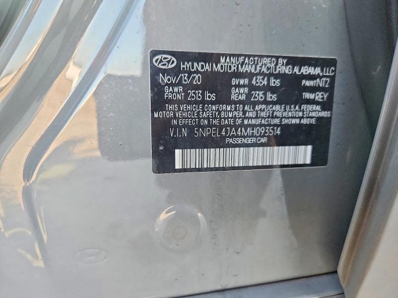 Продаж на аукціоні авто 2021 Hyundai Sonata, vin: 5NPEL4JA4MH093514, номер лоту: 66732216